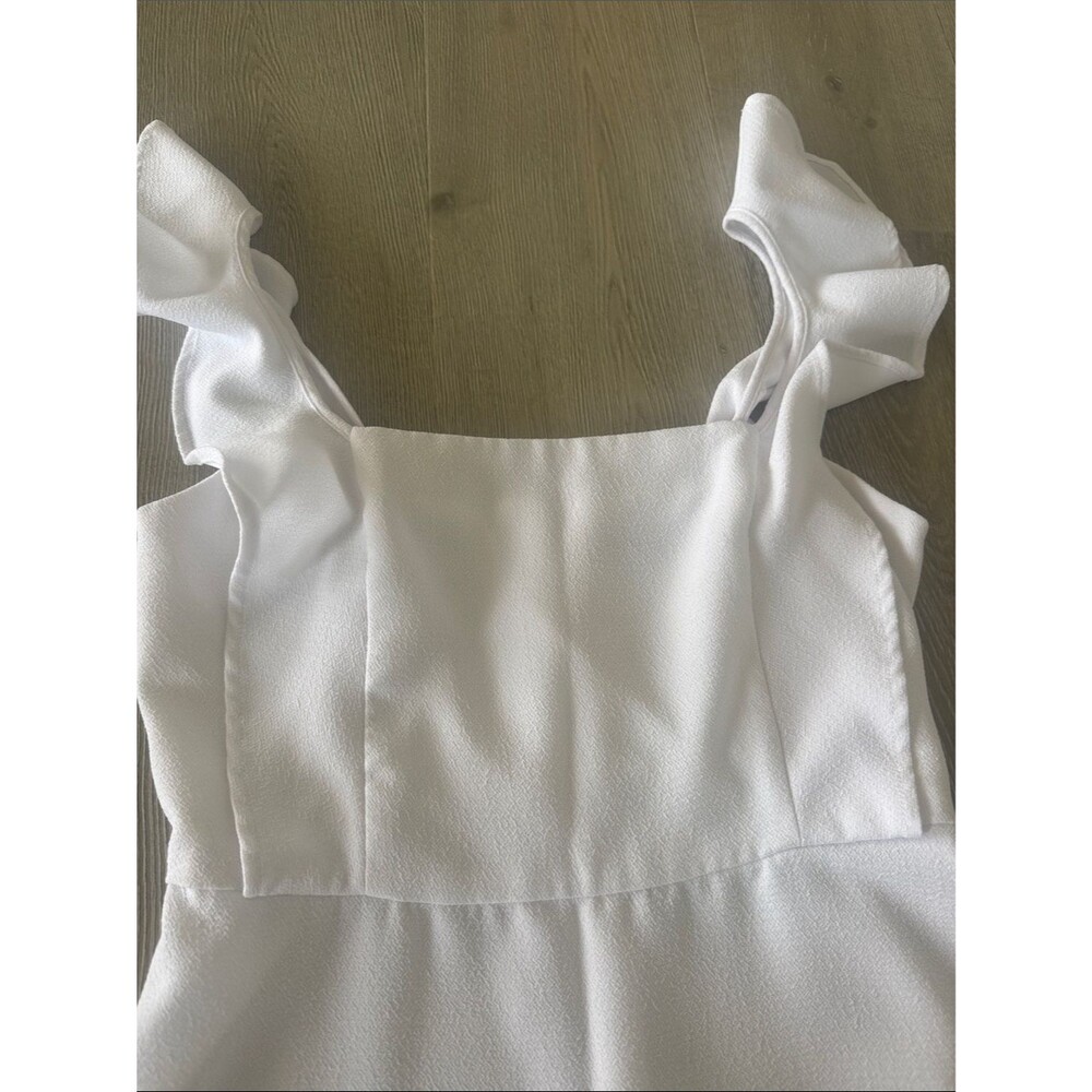 BCBGeneration White Ruffle Strap Mini Dress - Picture 4 of 7